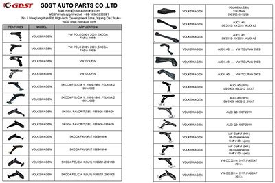 control arm product range