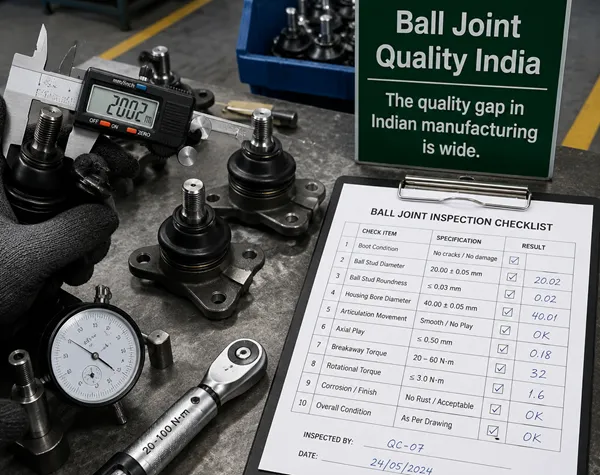 Ball Joint Quality India Quality inspection of ball joints from India