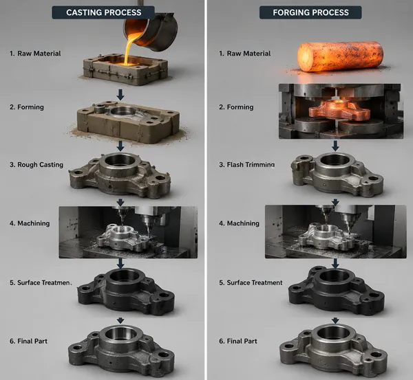 Forged vs cast ball joint housing manufacturing process