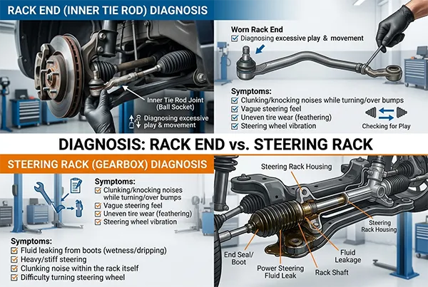 rack end vs steering rack diagnosis rack end vs steering rack diagnosis and play check