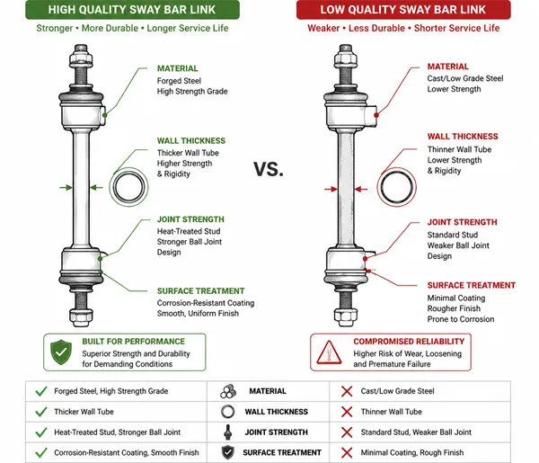 Why identical-looking sway bar links perform differently