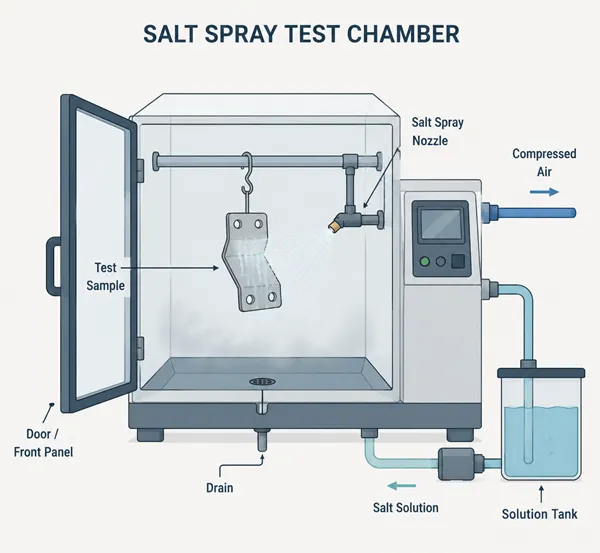 Sway Bar Link Zinc Coating Salt Spray Test Salt spray testing for sway bar link surface treatment