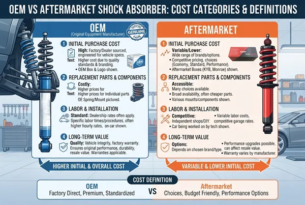 OEM vs aftermarket shock absorber cost categories and definitions