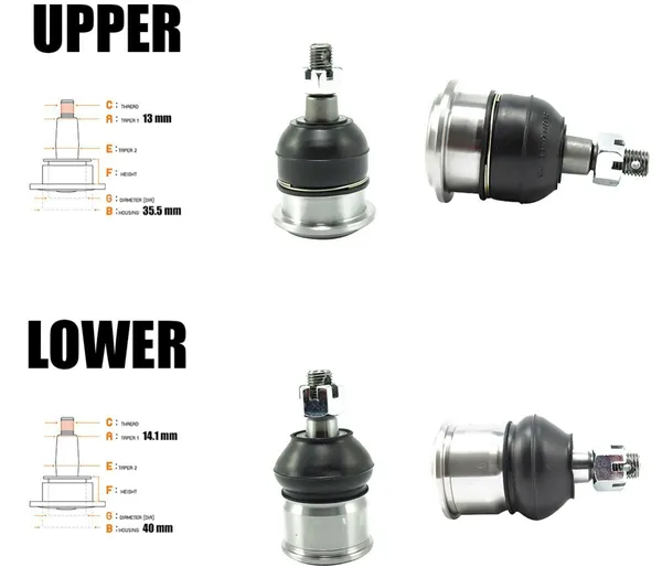 types of ball joints by upper and lower installation position