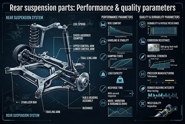 rear suspension parts performance and quality parameters