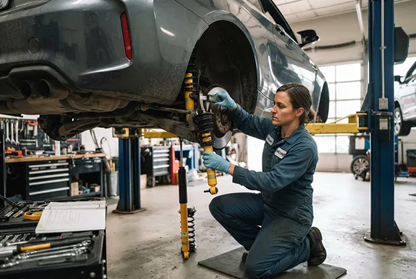 rear suspension parts compatibility inspection