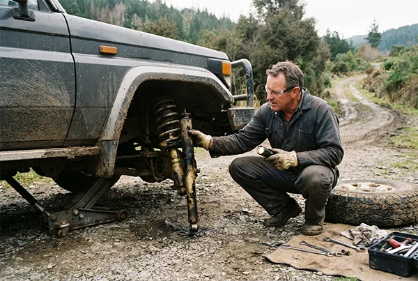 cautious trip for bad shock absorber inspection