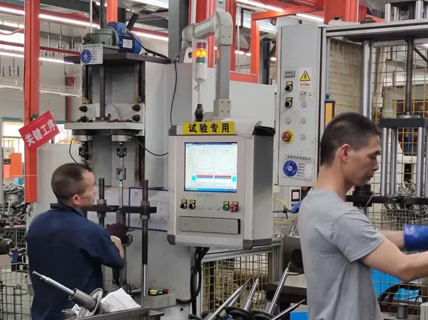 shock absorber manufacturing process final damping force test