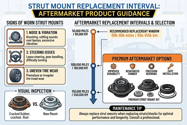 strut mount replacement interval aftermarket product guidance