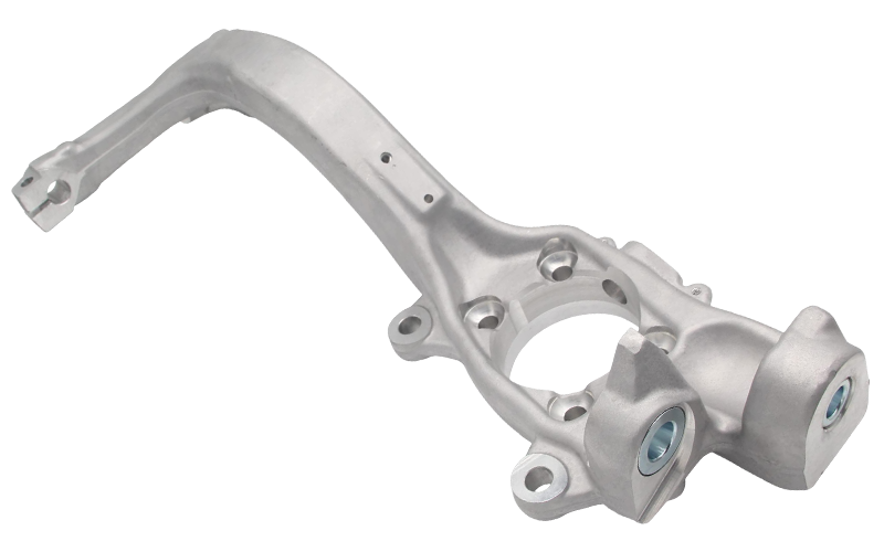 Aluminum steering knuckle used for lightweight passenger vehicle applications