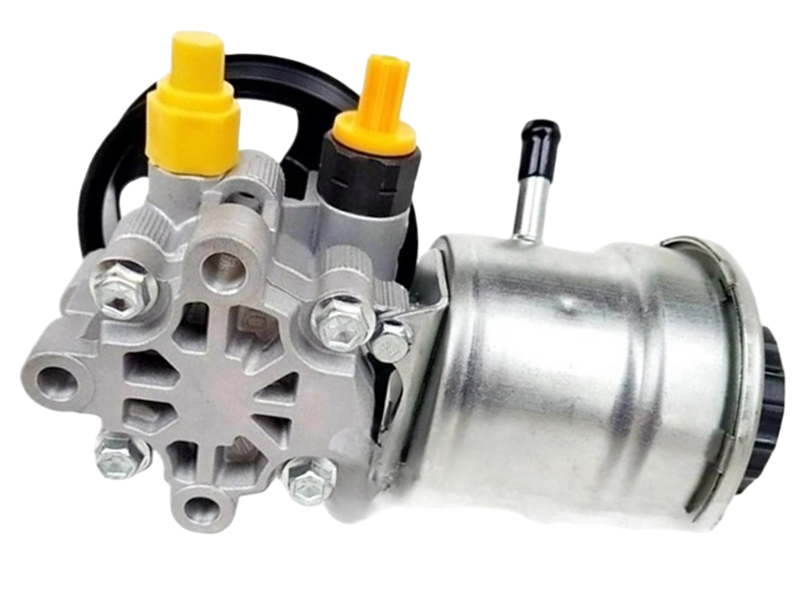 Integral power steering pump with serpentine belt pulley