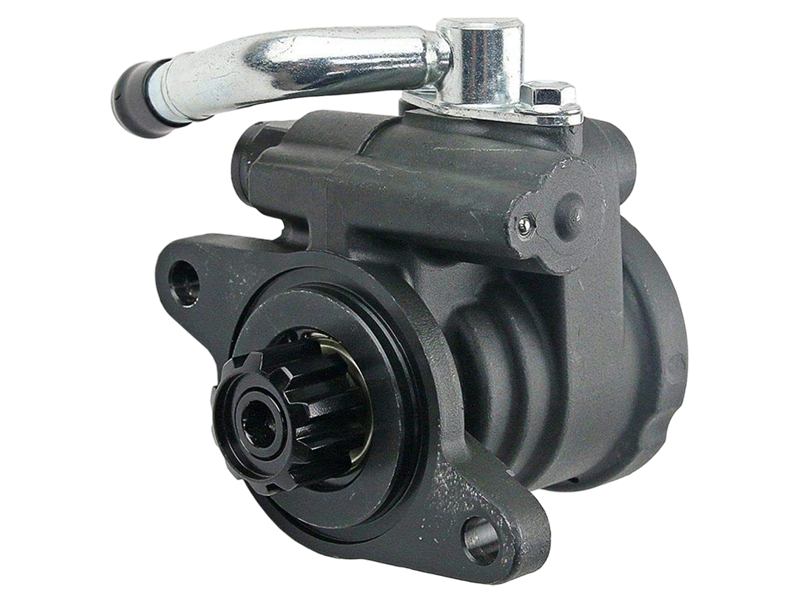Remote reservoir power steering pump with gear driven or shaft driven configuration