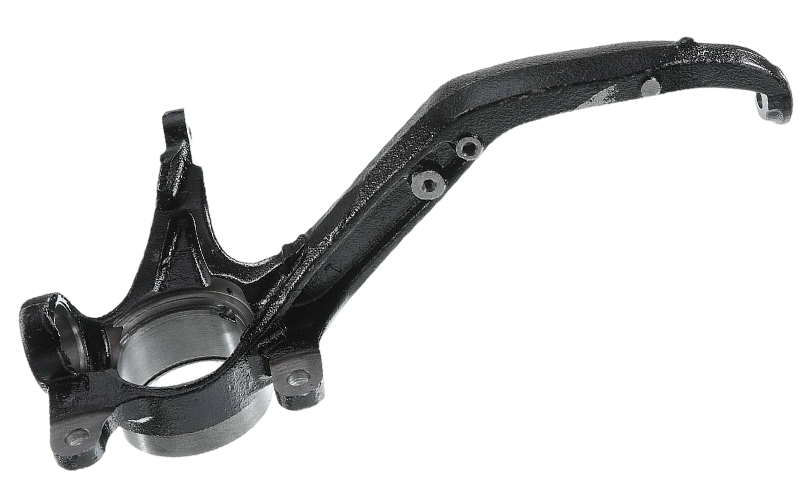 Iron steering knuckle used for durable passenger and commercial vehicle applications