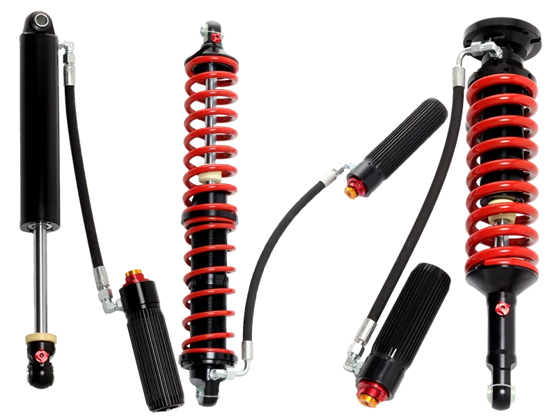 Inside Bump Stop, Dual Speed Compression and Rebound Adjustable Monotube Shock with Reservoir