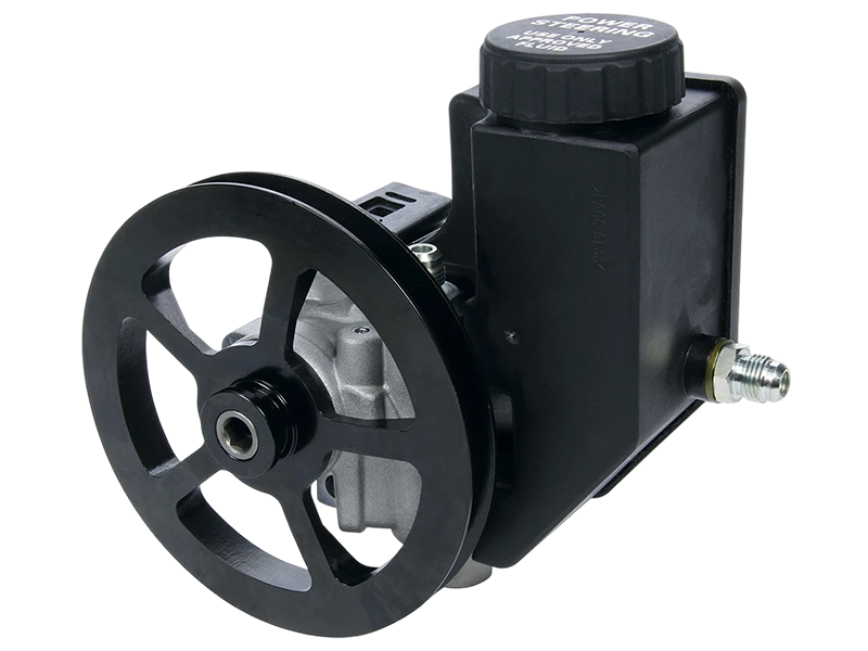 Integral power steering pump with V-belt pulley