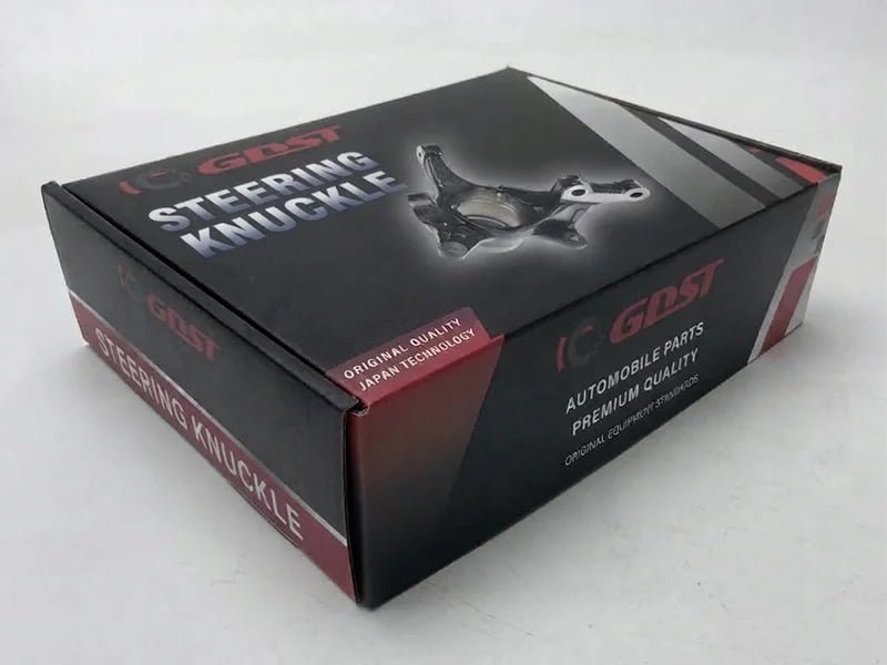 Custom branded color box for steering knuckles