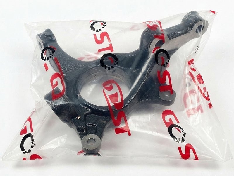 Black, silver and natural finish options for steering knuckles