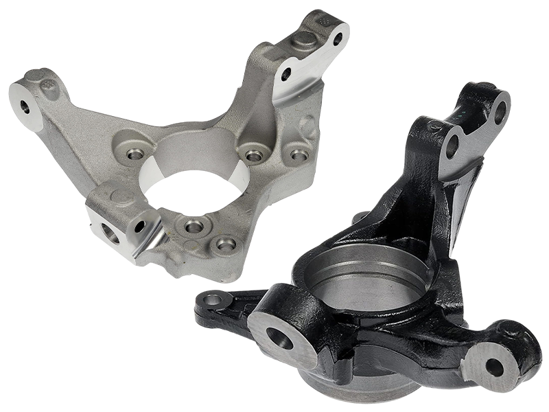 Custom color label for branded steering knuckle packaging