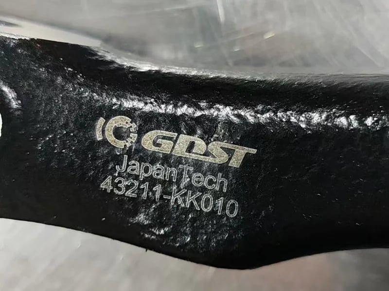 Custom brand name and OE number marking on steering knuckles