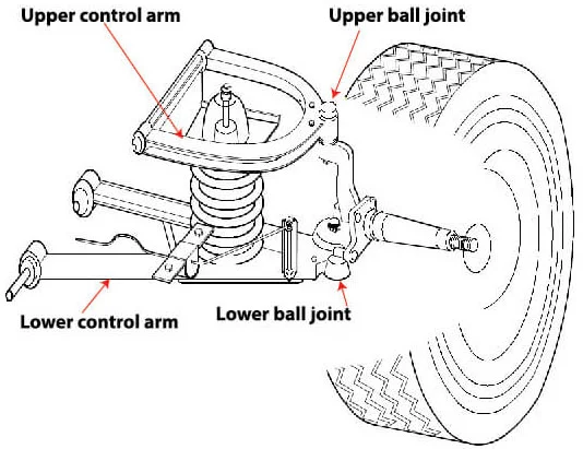 upper and lower ball joint
